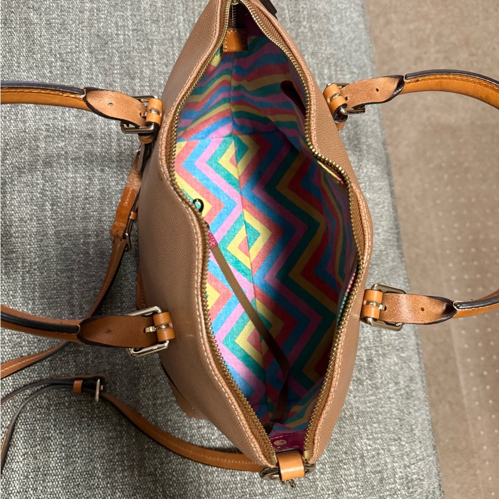 Dooney & Bourke Tan Leather Tote - Picture 3 of 5
